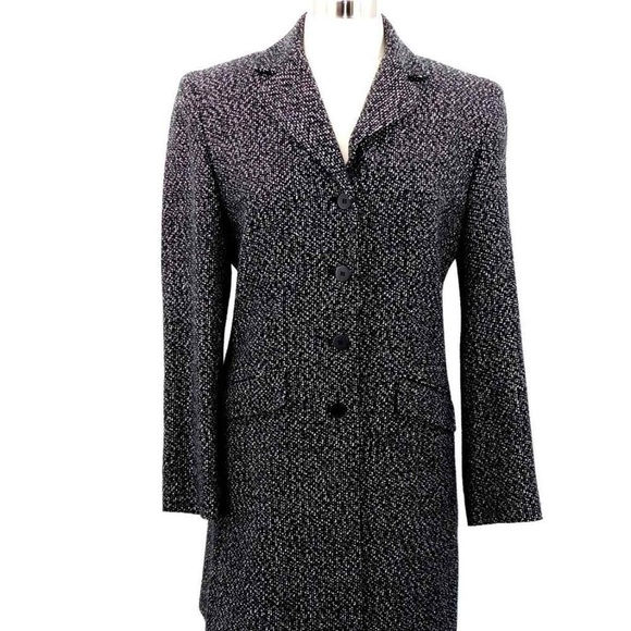 Jones Wear Black and White Patterned Coat - Picture 9 of 9